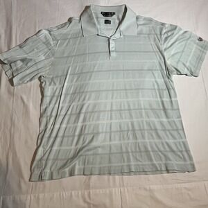 Tiger Woods Golf Shirt Men's XL Short Sleeve Polo Blue 60/2 Mercerized Cotton